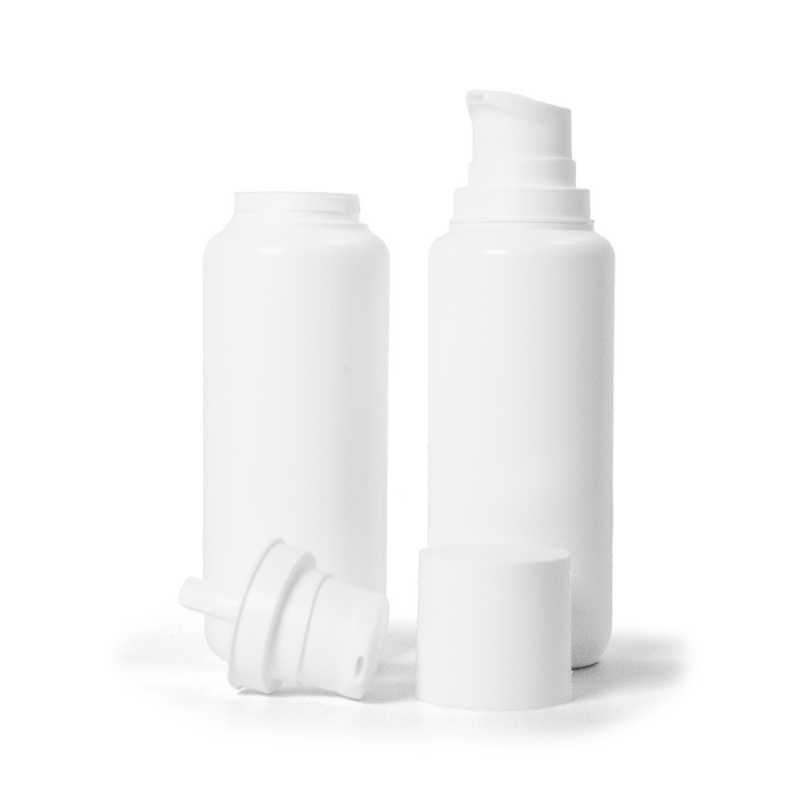 White Plastic Airless Bottle, 200 ml