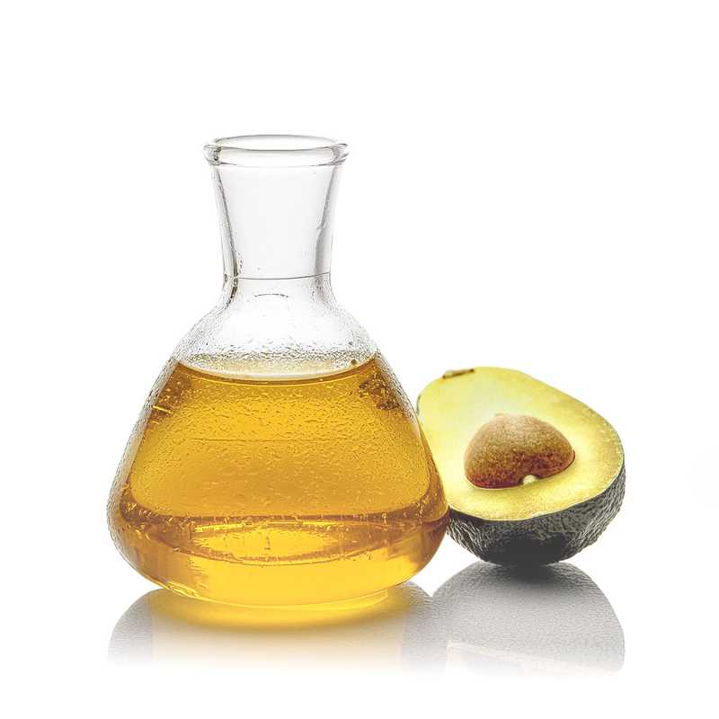 Avocado oil is obtained by pressing avocado fruits.
Refined means that it has undergone a process in which it has been stripped of its aroma and colour. It is 