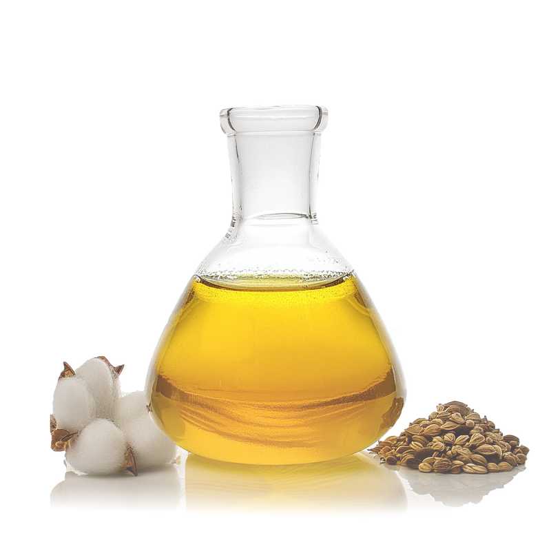 Cotton Seed Oil is obtained by pressing the seeds of the cotton plant - Gossypium herbaceum. The seeds are a by-product of cotton production. It is refined, mea