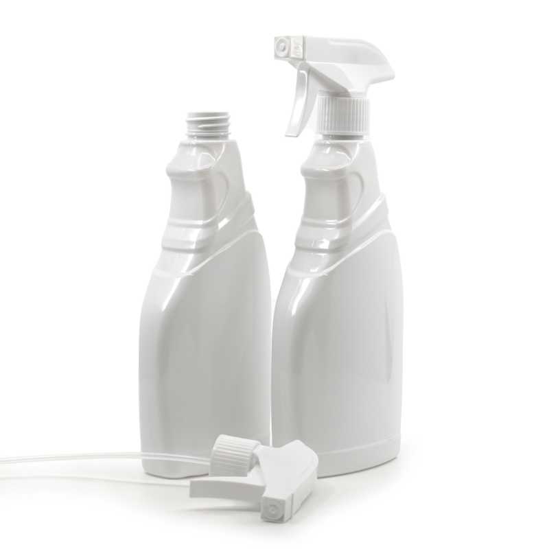 Plastic bottle, ideal for storing a variety of liquids, such as cleaning products, etc. Suitable for antibacterial gels and alcohol and chlorine based solutions