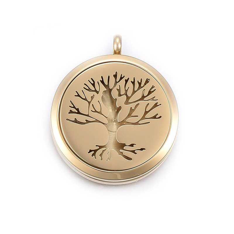 Aroma diffusion pendants are medallions made of surgical steel that you hang around your neck and enjoy the aromatic effects of essential oils throughout the da