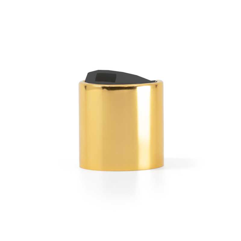 Black Plastic Flip Top With Golden Aluminum Collar, 24/410
