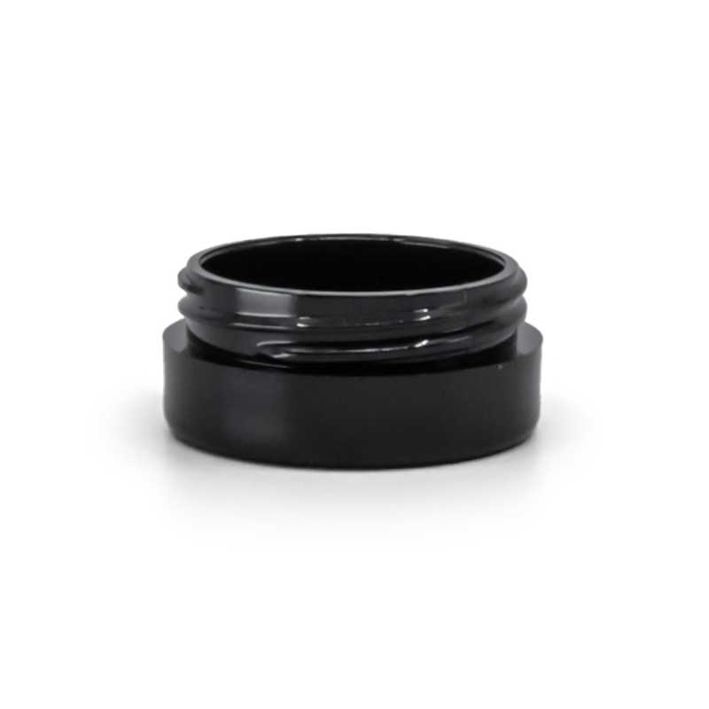 Black Plastic Cosmetic Jar Base, 3 ml