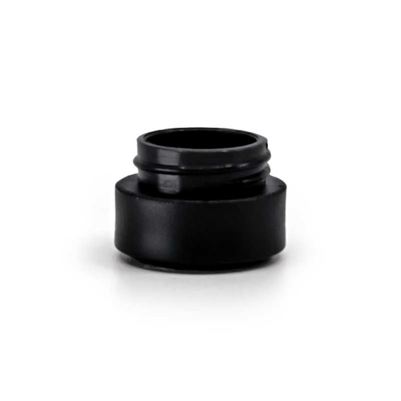Plastic Cosmetic Jar, Matte Black, 1,5 ml