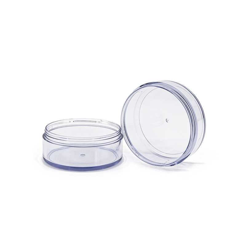 Transparent Plastic Cosmetic Jar Base, 30 ml