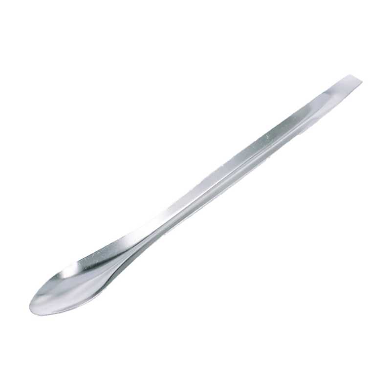 Metal tool with a spoon on one side and a spatula on the other. It is used for scooping and mixing ingredients.Material: steelLength: 20 cm