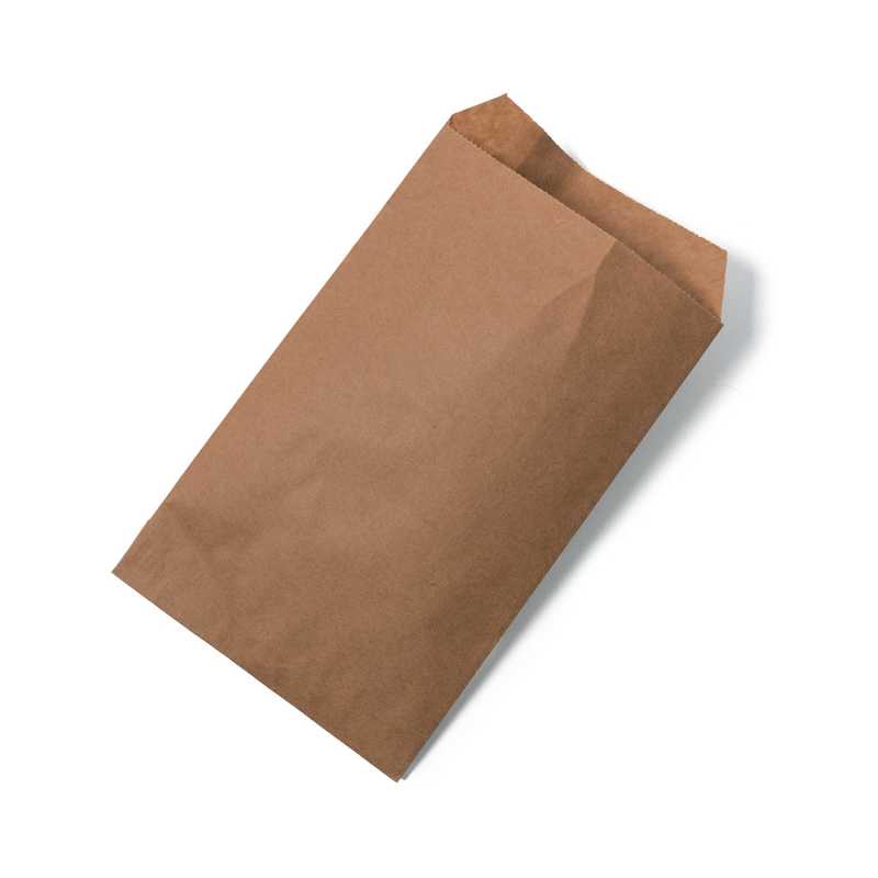 Kraft paper bag, 1 layer, flat, 11x17 cm