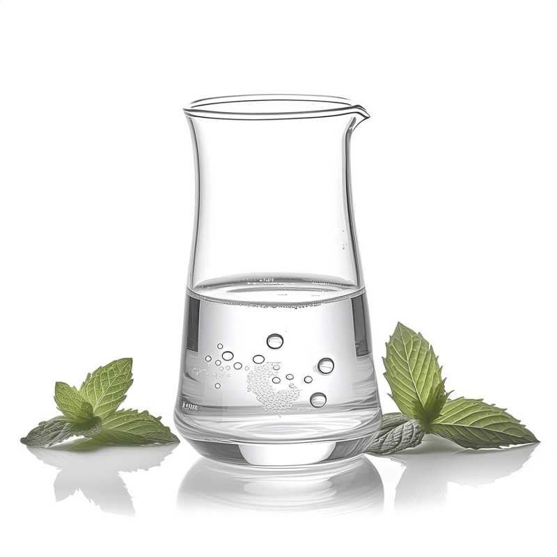 Mint flower water is known for its cooling effect. It refreshes, hydrates and soothes sunburnt skin. Its scent also has a mild repellent effect, so it