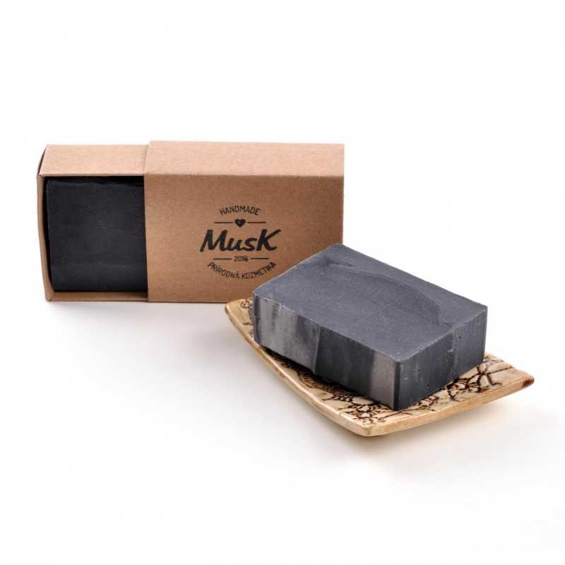 Soap with activated charcoal and tea tree essential oil has anti-inflammatory effect on the skin, heals acne, burns, mild abrasions, relieves itching of the ski