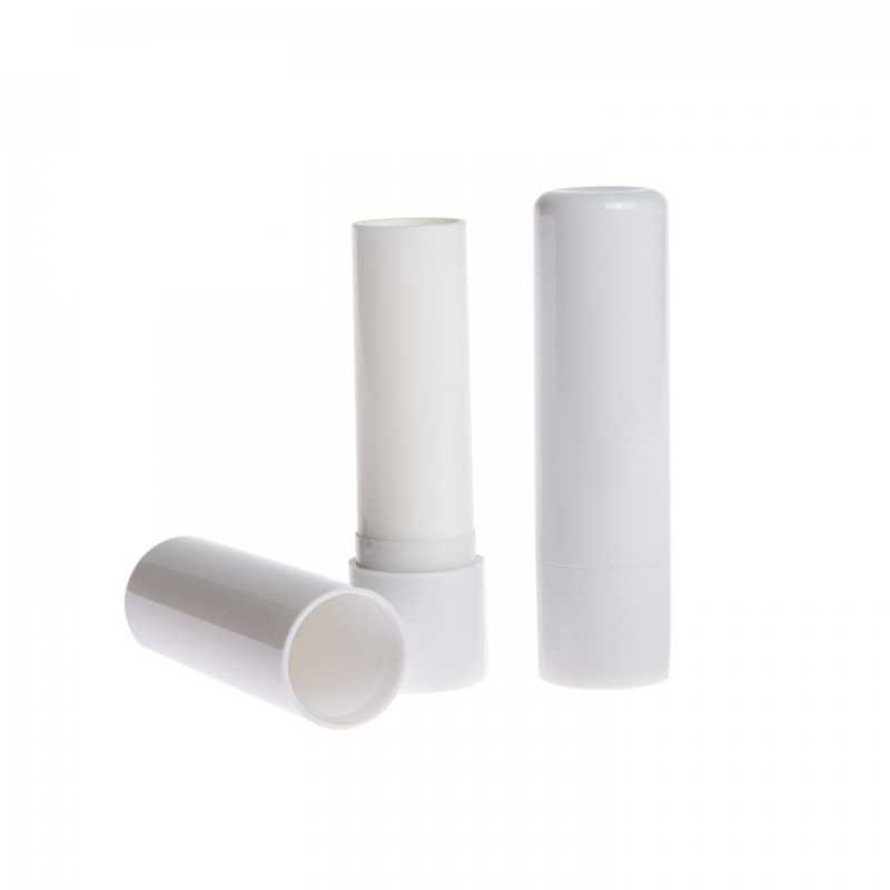 Plastic lip balm container with pull-out tip. The volume of the tube is designed for approx. 5 g of balm.
The outer casing has a smooth surface for easier stic