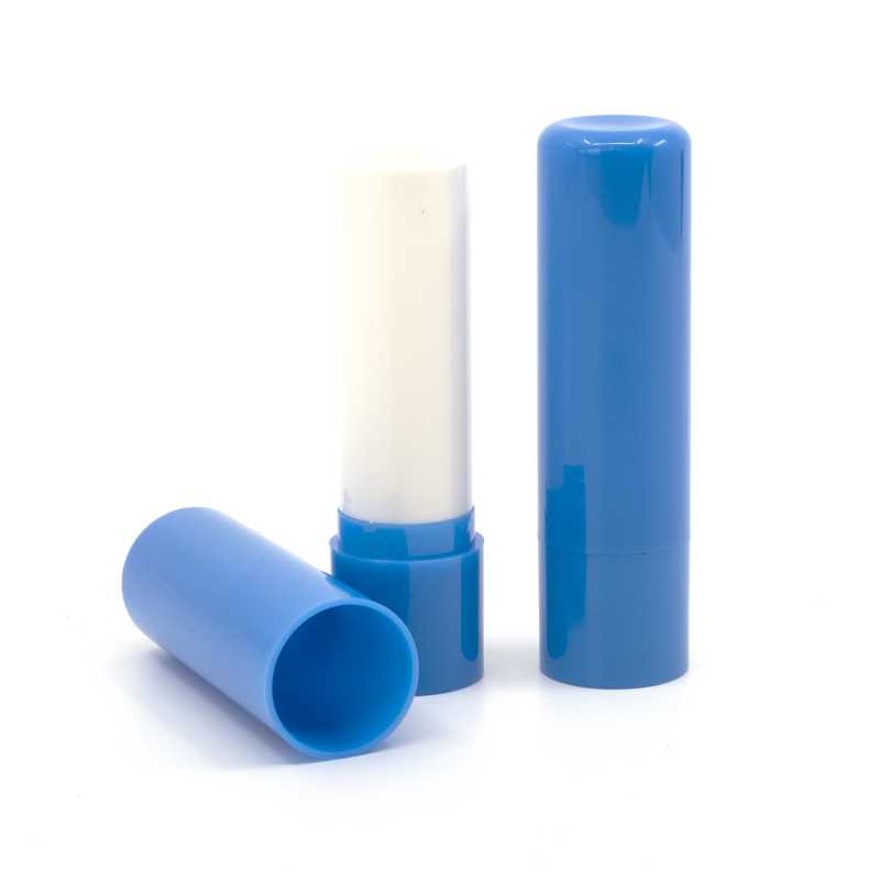 Plastic lip balm container with pull-out tip. The volume of the tube is designed for approx. 5 g of balm.
The outer casing has a smooth surface for easier stic