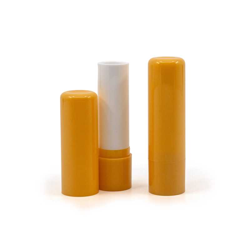 Lip Balm Twist Up Tube, Total Cover Cap, Yellow-Orange