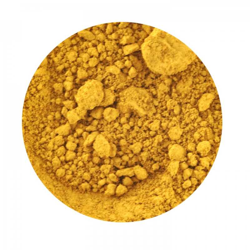 This oxide meets the strictest purity standards for use in cosmetics.
Yellow iron oxide is indispensable in cosmetics as it forms the base colour tone for all 