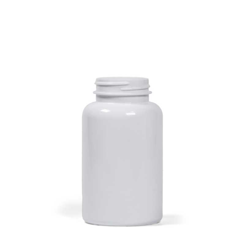 White Plastic Pill Jar, 250 ml