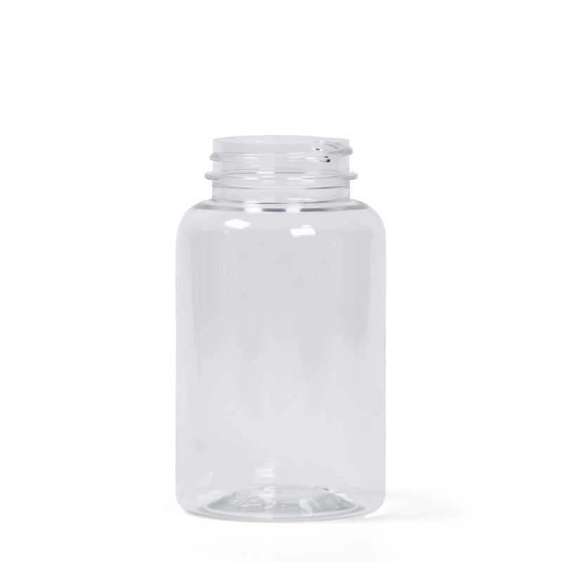 Clear Plastic Pill Jar, 250 ml