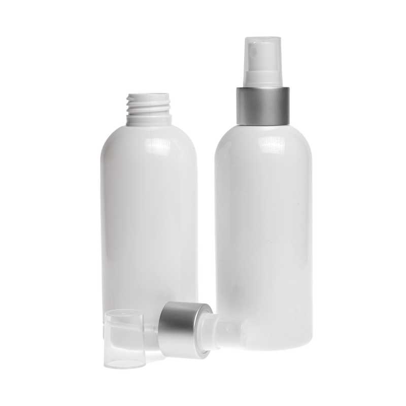 White plastic bottle made of PET with glossy surface.
Volume: 200 ml, total volume 220 mlBottle height: 133mmBottle diameter: 51 mmNeck: 24/410
The packaging 