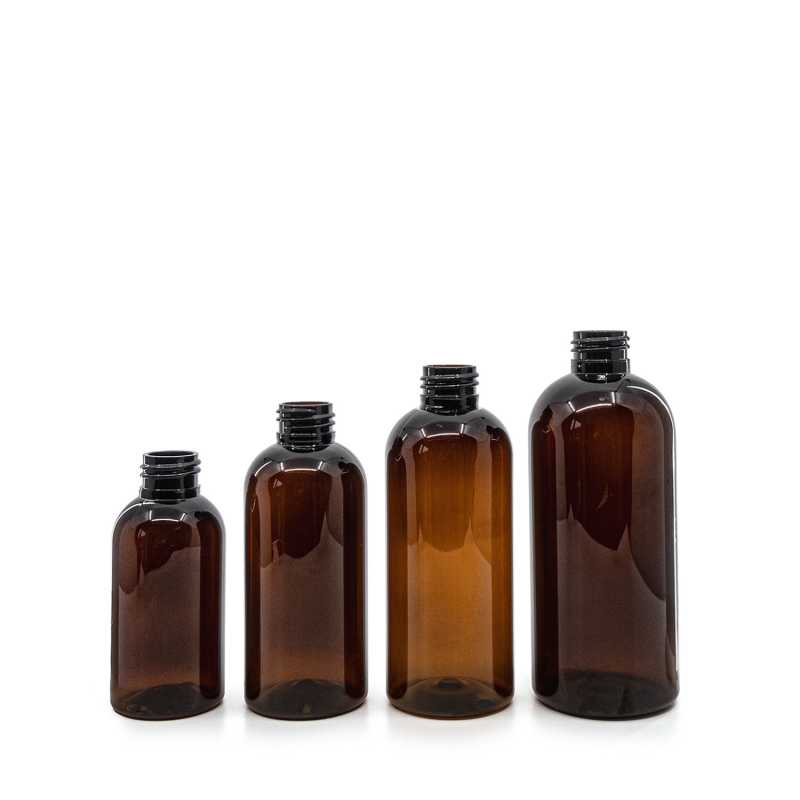 Amber Plastic Bottle, 24/410, 100 ml