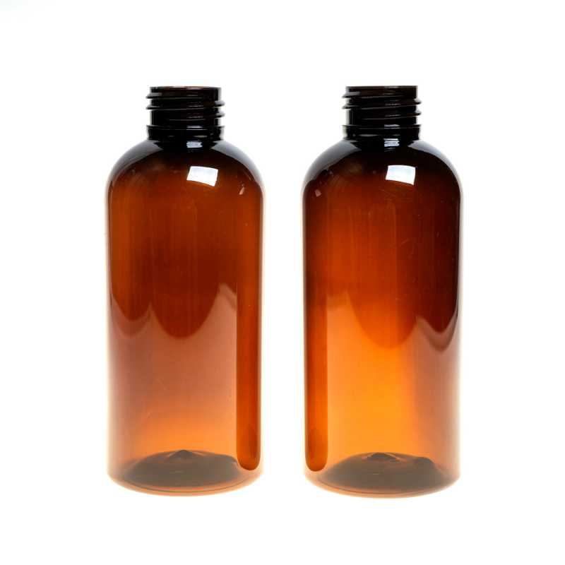 The plastic bottle serves as a packaging material for various liquids or powders. Thanks to its brown colour, it effectively protects the contents from light. T