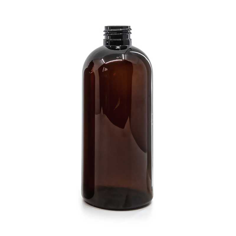 Amber Plastic Bottle, 24/410, 300 ml