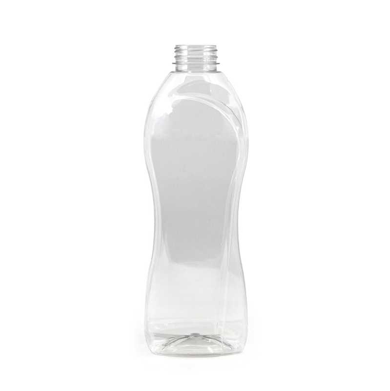 Clear Plastic Detergent Bottle with Cap, 1 l