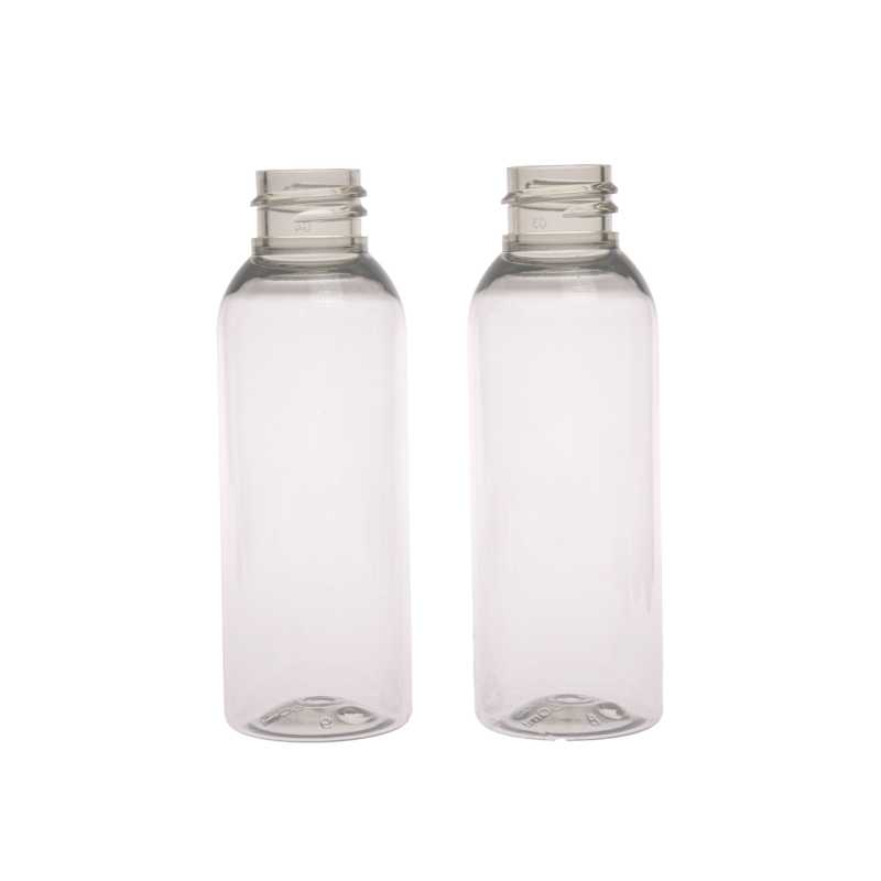 Transparent plastic bottle, ideal for storing a variety of liquids, oils, lotions, etc. It is semi-rigid, but can be squeezed. Made of recycled plastic.Capacity