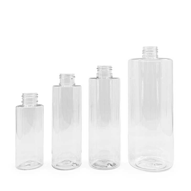 Transparent plastic bottle, ideal for storing a variety of liquids, oils, lotions, etc. It is semi-rigid, but can be squeezed.
Volume: 150 ml, total volume 161