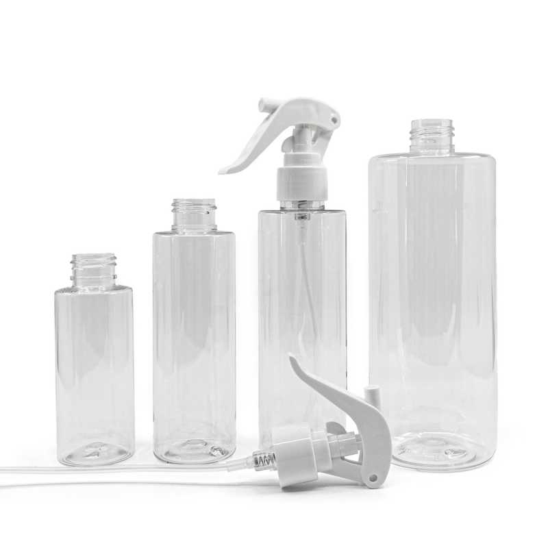 Transparent plastic bottle, ideal for storing a variety of liquids, oils, lotions, etc. It is semi-rigid, but can be squeezed.
Material: PET
Volume: 100 ml, t