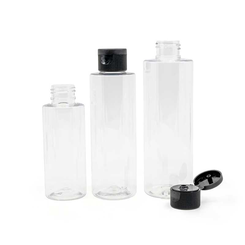 Transparent plastic bottle, ideal for storing a variety of liquids, oils, lotions, etc. It is semi-rigid, but can be squeezed.
Volume: 150 ml, total volume 161