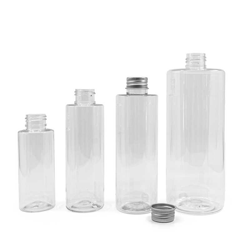 Transparent plastic bottle, ideal for storing a variety of liquids, oils, lotions, etc. It is semi-rigid, but can be squeezed.
Volume: 150 ml, total volume 161