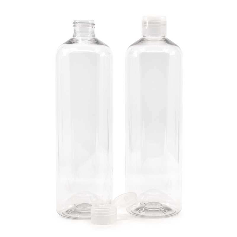 Transparent plastic bottle, ideal for storing a variety of liquids, oils, lotions, etc. It is semi-rigid, but can be squeezed.
Material: PET
Volume: 500 mlBot