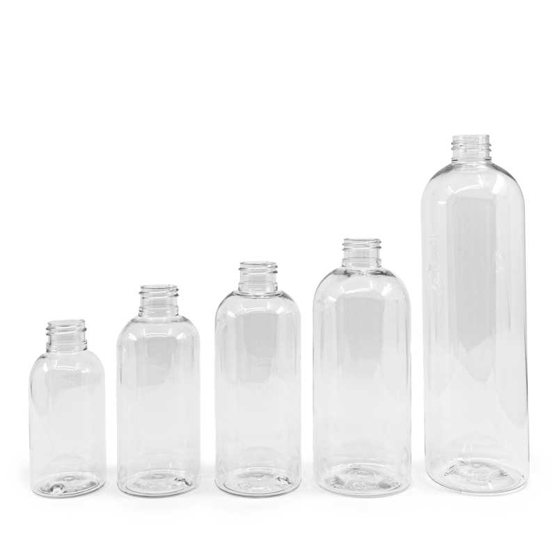 Rounded Clear Plastic Bottle 24/410, 100 ml, 112 pcs