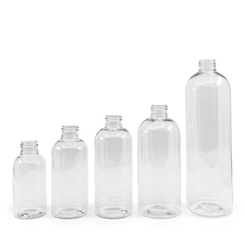 Rounded Clear Plastic Bottle 24/410, 200 ml