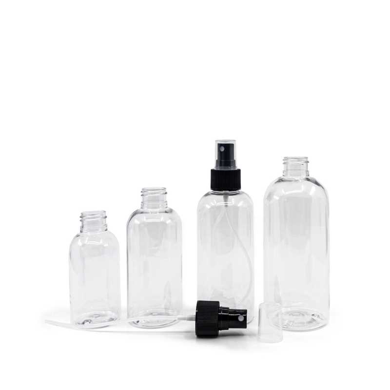 Transparent plastic bottle, ideal for storing a variety of liquids, oils, lotions, etc. It is semi-rigid, but can be squeezed.
Material: PET
Volume: 100 mlBot