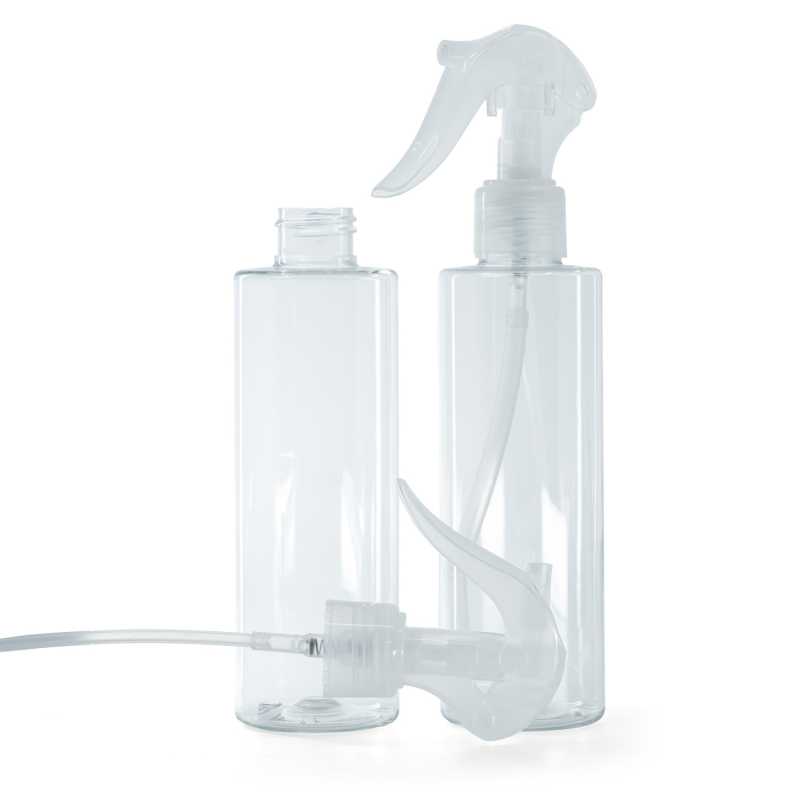 Clear Plastic Bottle, Mini Trigger Spray, Transparent, 200 ml