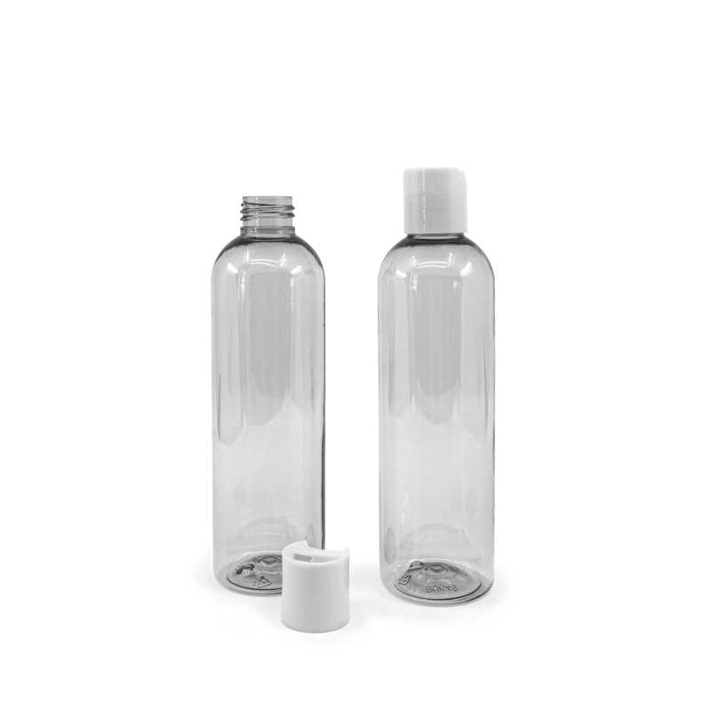Recycled Plastic Bottle, White Disc Top, 250 ml