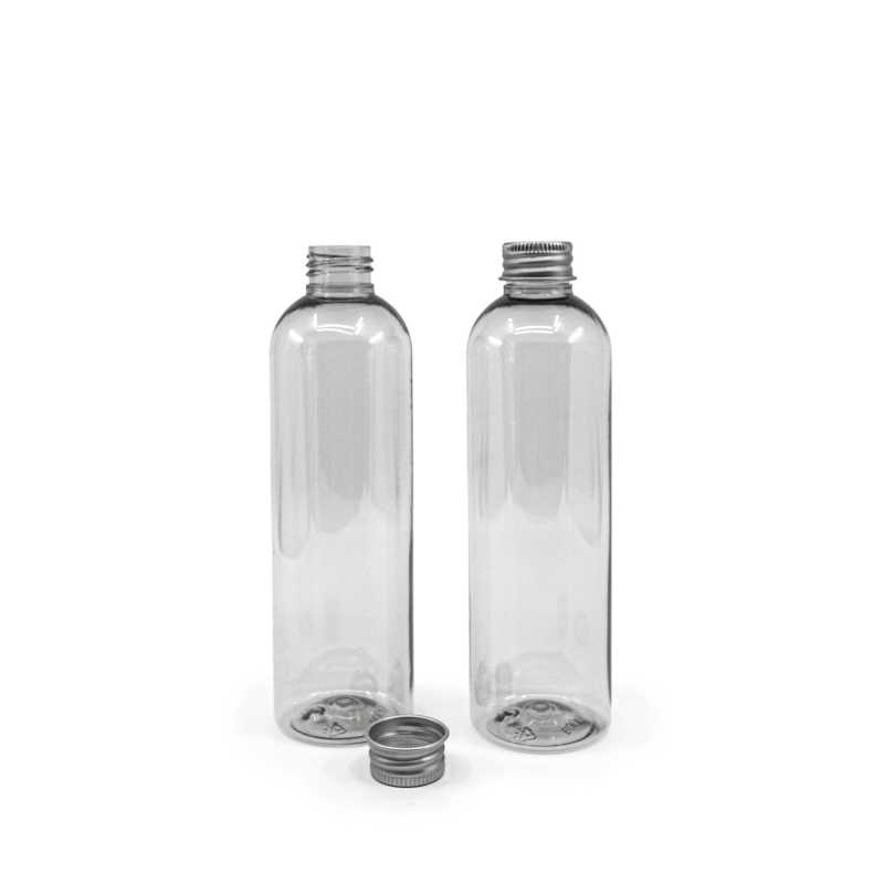 Recycled Plastic Bottle, Silver Aluminium Cap, 250 ml