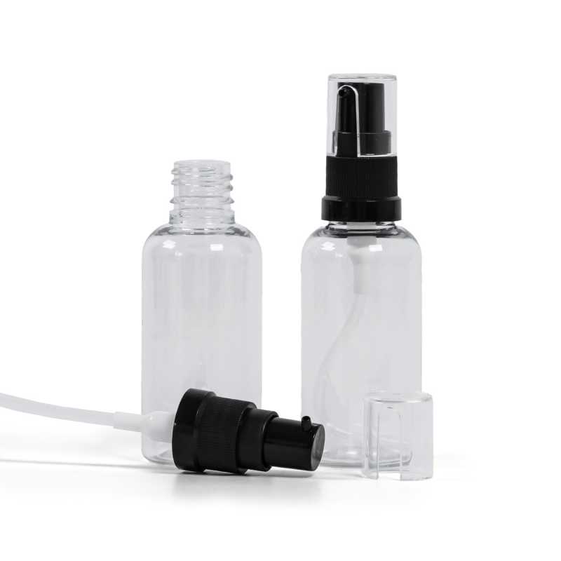 Clear Plastic Bottle, Oil Pump, 50 ml
