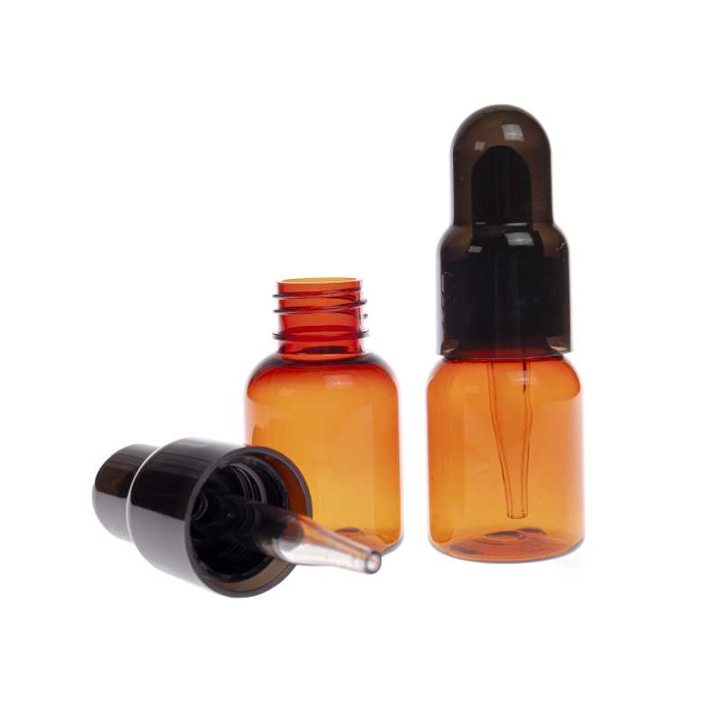 Plastic Black Pipette With Black Overcap For 25 ml Bottle