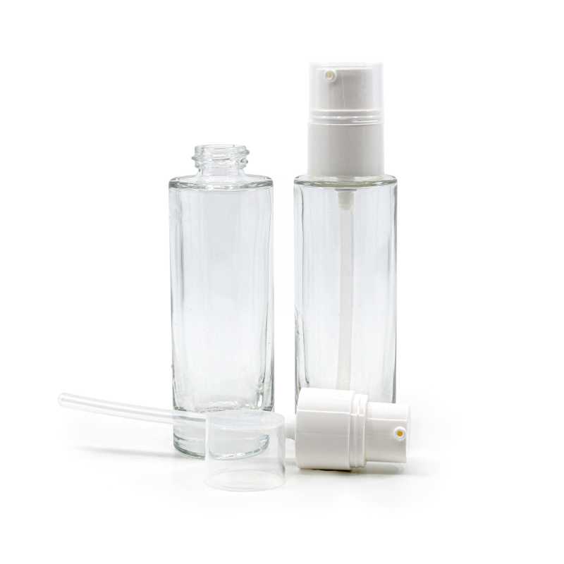 White Plastic Pump with Cap, 18/400