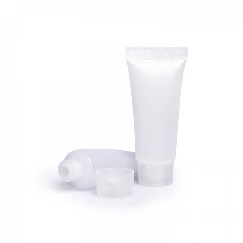 The milky frosted clear plastic tube with cap is easy to squeeze out and ideal for make-up, toothpastes and gels, creams and lotions.Suitable for repeated use.V