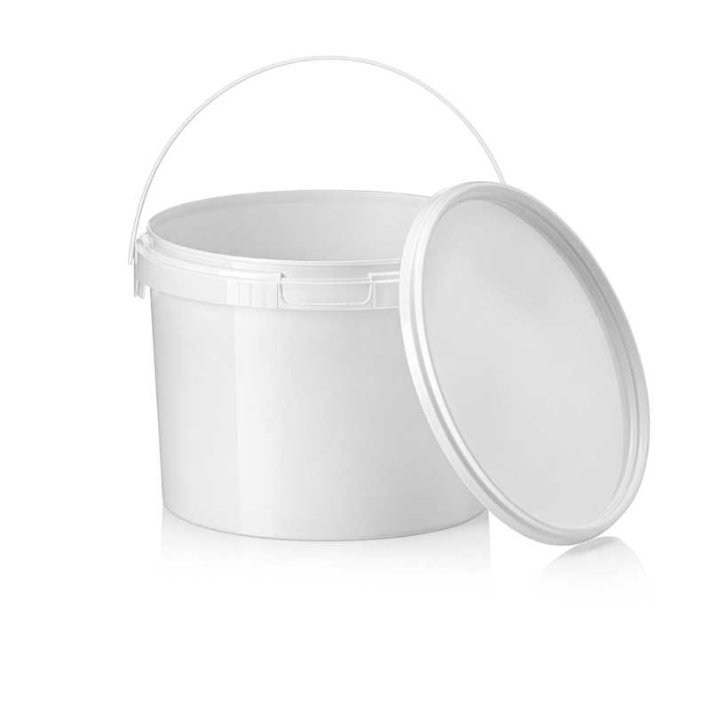 White Plastic Bucket, 2600 ml