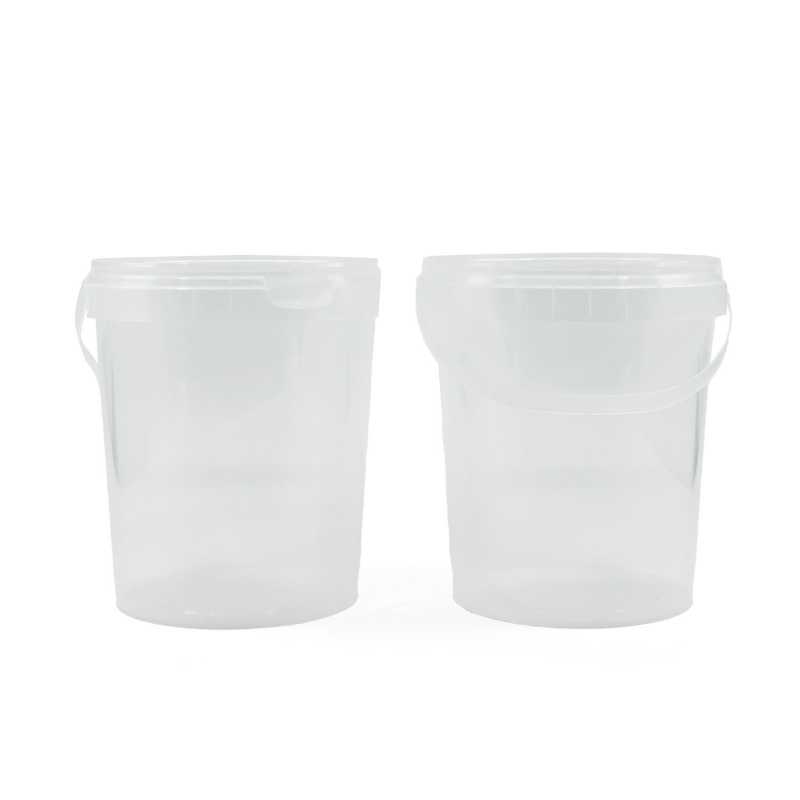 Transparent Plastic Bucket, 1300 ml,