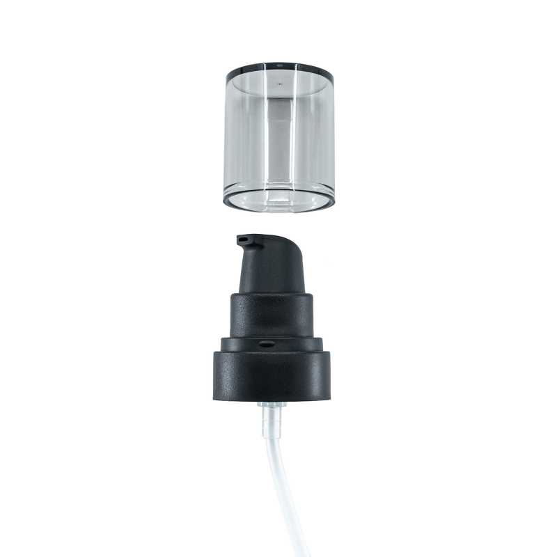 Black Plastic Pump with Smoky Overcap, 24/410