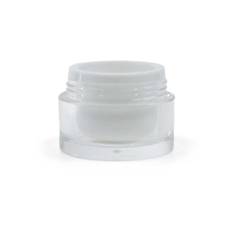 White/Transparent Plastic Double Wall Jar, 5 ml