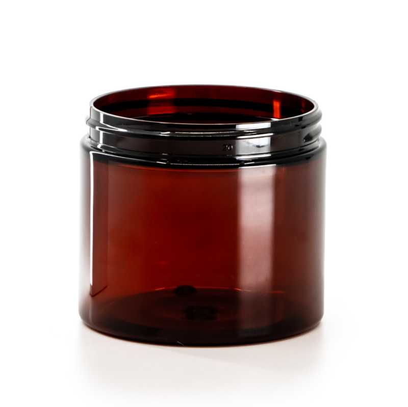 Amber Plastic Jar, 200 ml