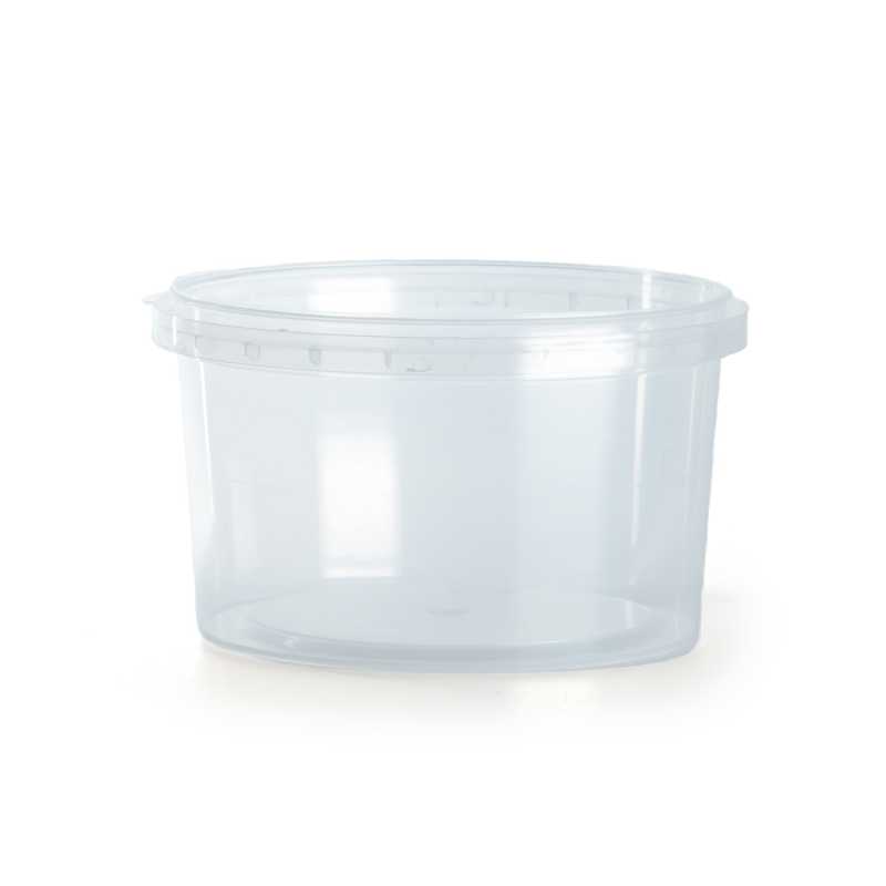 Clear Plastic Container with Lid, 240 ml