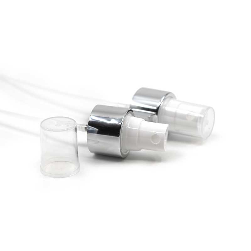 White plastic dispenser with transparent lid and neck in silver gloss with a diameter of 24 mm.
The length of the tube is 180 mm.
Please note that by purchasi