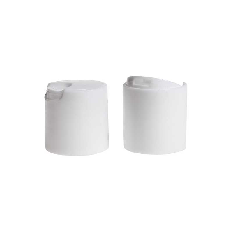 White Plastic Disc Top Cap, 24/410