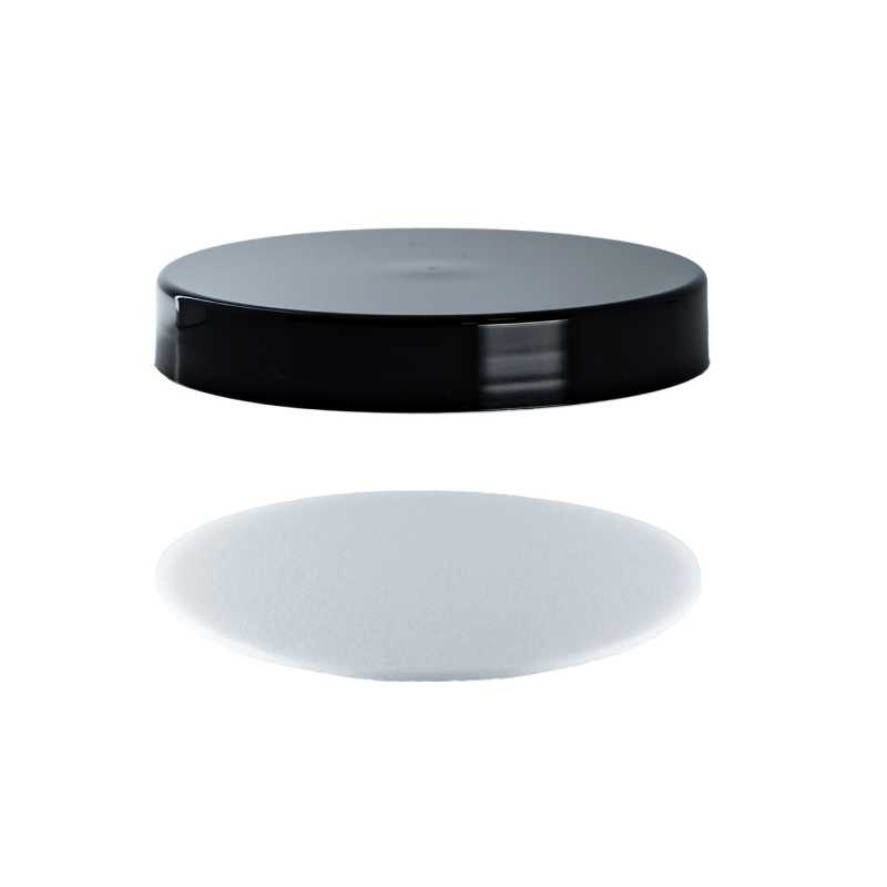 Black Plastic Lid for 70/410 Jar, With Induction Liner
