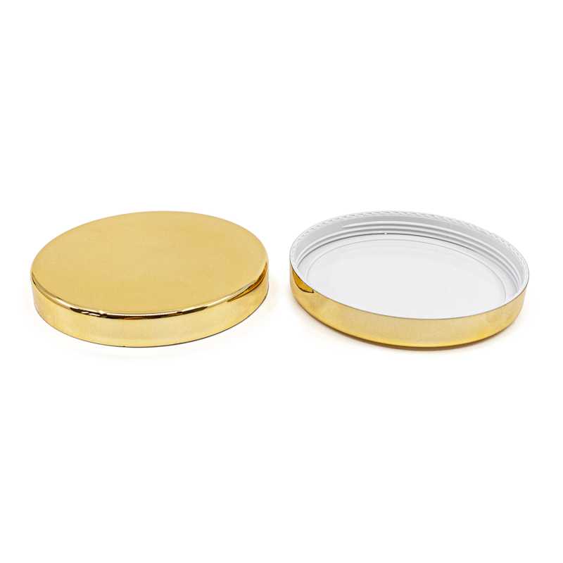 Shiny Gold Plastic Lid for 70 mm Jar